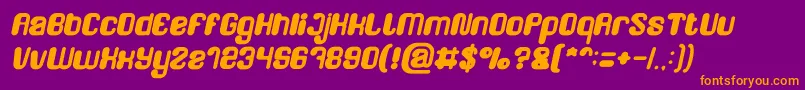 fuente FRIENDLY ROBOT Bold Italic – Fuentes Naranjas Sobre Fondo Morado