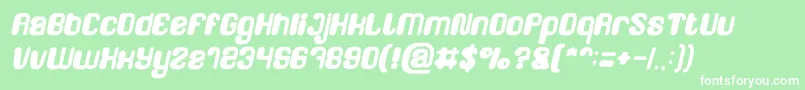 FRIENDLY ROBOT Bold Italic Font – White Fonts on Green Background