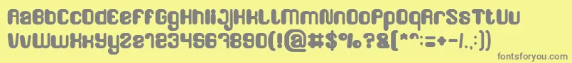 FRIENDLY ROBOT Bold Font – Gray Fonts on Yellow Background