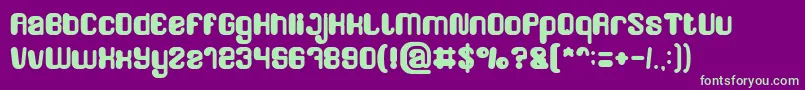 FRIENDLY ROBOT Bold Font – Green Fonts on Purple Background