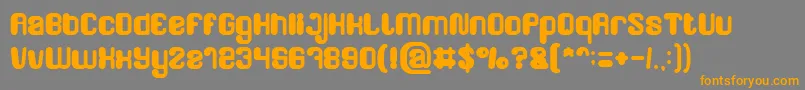 FRIENDLY ROBOT Bold Font – Orange Fonts on Gray Background