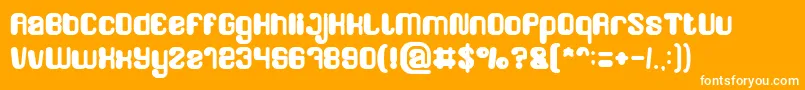 FRIENDLY ROBOT Bold Font – White Fonts on Orange Background