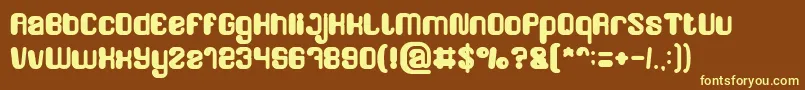 FRIENDLY ROBOT Bold Font – Yellow Fonts on Brown Background