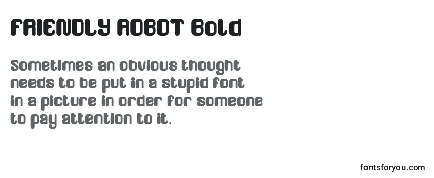 FRIENDLY ROBOT Bold-fontti