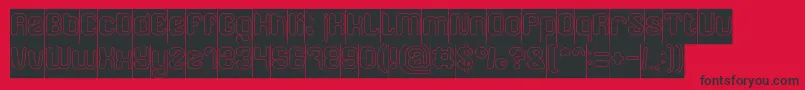FRIENDLY ROBOT Hollow Inverse Font – Black Fonts on Red Background