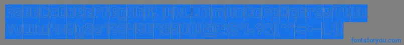 FRIENDLY ROBOT Hollow Inverse Font – Blue Fonts on Gray Background