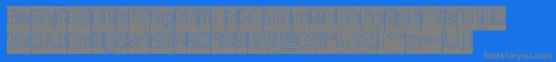 FRIENDLY ROBOT Hollow Inverse Font – Gray Fonts on Blue Background