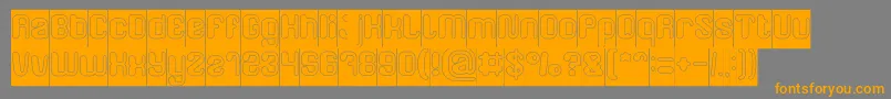 FRIENDLY ROBOT Hollow Inverse Font – Orange Fonts on Gray Background