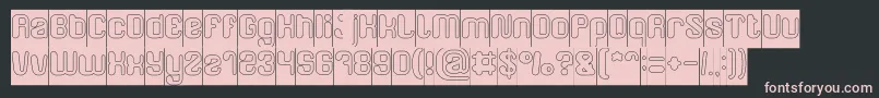 FRIENDLY ROBOT Hollow Inverse Font – Pink Fonts on Black Background