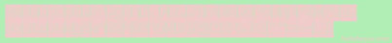 FRIENDLY ROBOT Hollow Inverse Font – Pink Fonts on Green Background