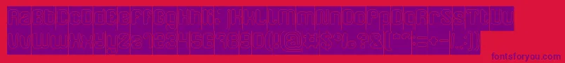 FRIENDLY ROBOT Hollow Inverse Font – Purple Fonts on Red Background