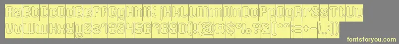 FRIENDLY ROBOT Hollow Inverse Font – Yellow Fonts on Gray Background