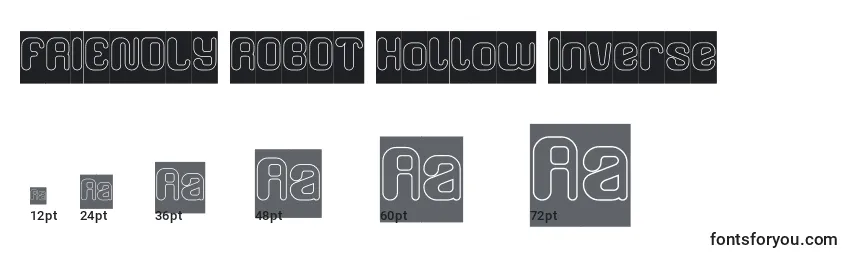FRIENDLY ROBOT Hollow Inverse Font Sizes