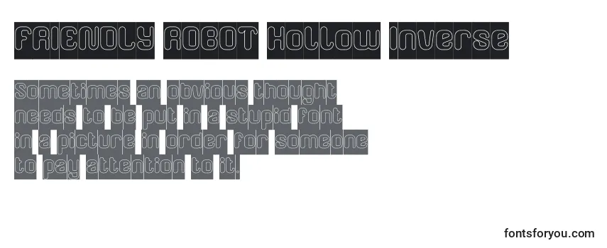 FRIENDLY ROBOT Hollow Inverse-fontti