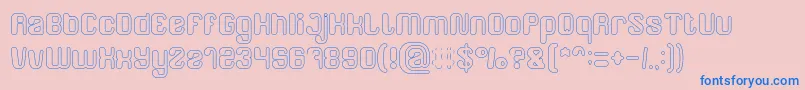 Lisätietoja FRIENDLY ROBOT Hollow-fontista FRIENDLY ROBOT Hollow-fontti – siniset fontit vaaleanpunaisella taustalla
