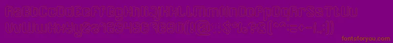 FRIENDLY ROBOT Hollow Font – Brown Fonts on Purple Background