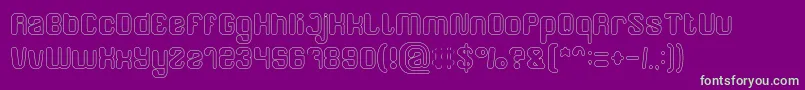 FRIENDLY ROBOT Hollow Font – Green Fonts on Purple Background