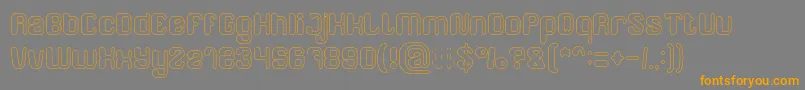 FRIENDLY ROBOT Hollow Font – Orange Fonts on Gray Background