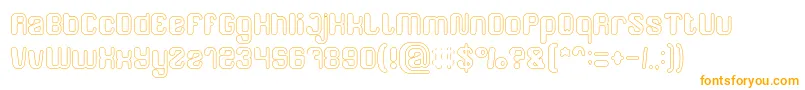 FRIENDLY ROBOT Hollow Font – Orange Fonts on White Background