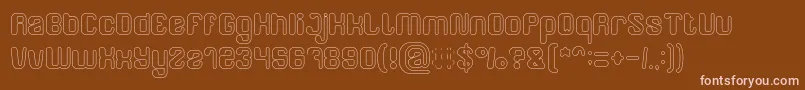 FRIENDLY ROBOT Hollow Font – Pink Fonts on Brown Background