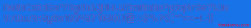 Police FRIENDLY ROBOT Hollow – polices rouges sur fond bleu