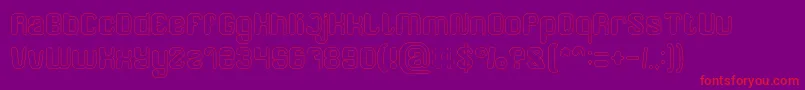 FRIENDLY ROBOT Hollow-Schriftart – Rote Schriften auf violettem Hintergrund