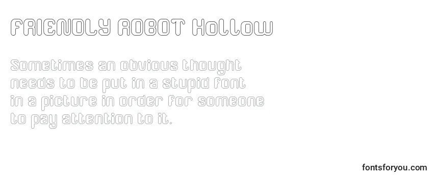 FRIENDLY ROBOT Hollow-fontti