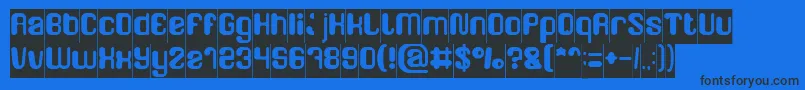 FRIENDLY ROBOT Inverse Font – Black Fonts on Blue Background