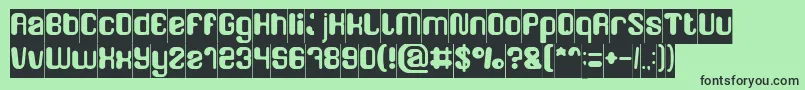 FRIENDLY ROBOT Inverse-Schriftart – Schwarze Schriften auf grünem Hintergrund