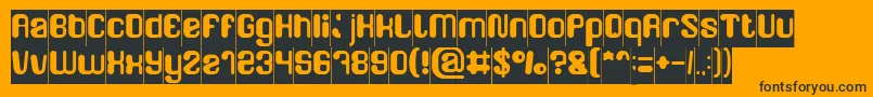 FRIENDLY ROBOT Inverse-Schriftart – Schwarze Schriften auf orangefarbenem Hintergrund