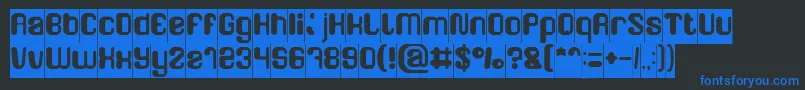 FRIENDLY ROBOT Inverse Font – Blue Fonts on Black Background