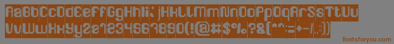 FRIENDLY ROBOT Inverse-Schriftart – Braune Schriften auf grauem Hintergrund