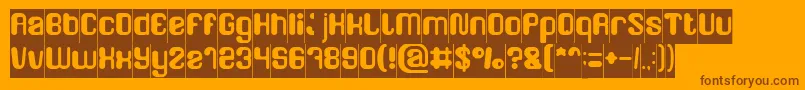 FRIENDLY ROBOT Inverse Font – Brown Fonts on Orange Background