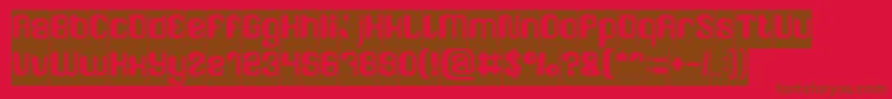 FRIENDLY ROBOT Inverse Font – Brown Fonts on Red Background