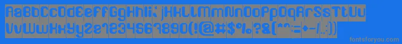 FRIENDLY ROBOT Inverse Font – Gray Fonts on Blue Background
