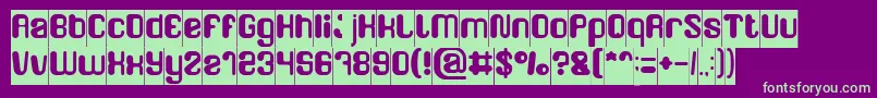 FRIENDLY ROBOT Inverse Font – Green Fonts on Purple Background