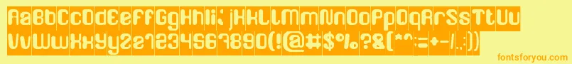 FRIENDLY ROBOT Inverse Font – Orange Fonts on Yellow Background