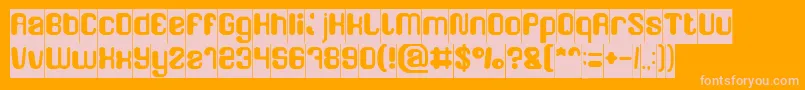 FRIENDLY ROBOT Inverse-Schriftart – Rosa Schriften auf orangefarbenem Hintergrund