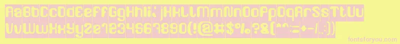 Шрифт FRIENDLY ROBOT Inverse – розовые шрифты на жёлтом фоне