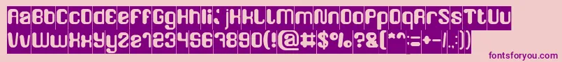 FRIENDLY ROBOT Inverse Font – Purple Fonts on Pink Background