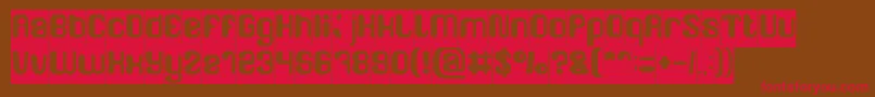 FRIENDLY ROBOT Inverse-Schriftart – Rote Schriften auf braunem Hintergrund