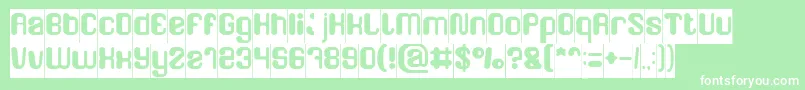 FRIENDLY ROBOT Inverse-Schriftart – Weiße Schriften auf grünem Hintergrund