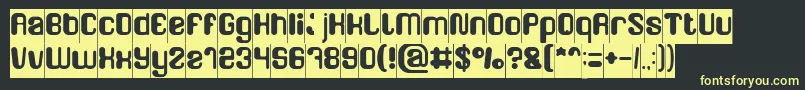 FRIENDLY ROBOT Inverse Font – Yellow Fonts on Black Background