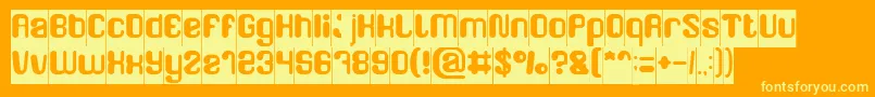 FRIENDLY ROBOT Inverse Font – Yellow Fonts on Orange Background