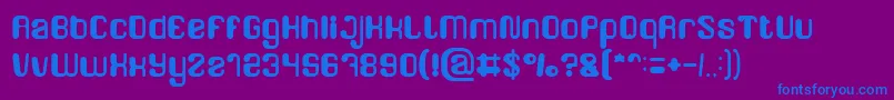 FRIENDLY ROBOT Light Font – Blue Fonts on Purple Background