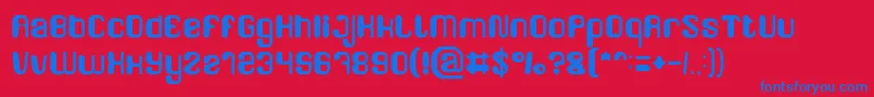 FRIENDLY ROBOT Light Font – Blue Fonts on Red Background