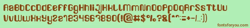 FRIENDLY ROBOT Light Font – Brown Fonts on Green Background