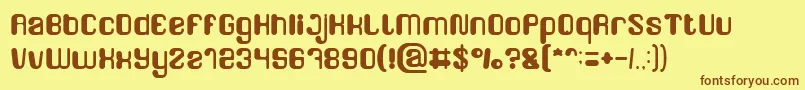 FRIENDLY ROBOT Light Font – Brown Fonts on Yellow Background