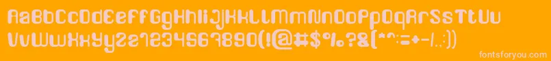 FRIENDLY ROBOT Light Font – Pink Fonts on Orange Background