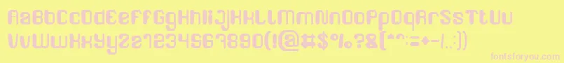 FRIENDLY ROBOT Light Font – Pink Fonts on Yellow Background